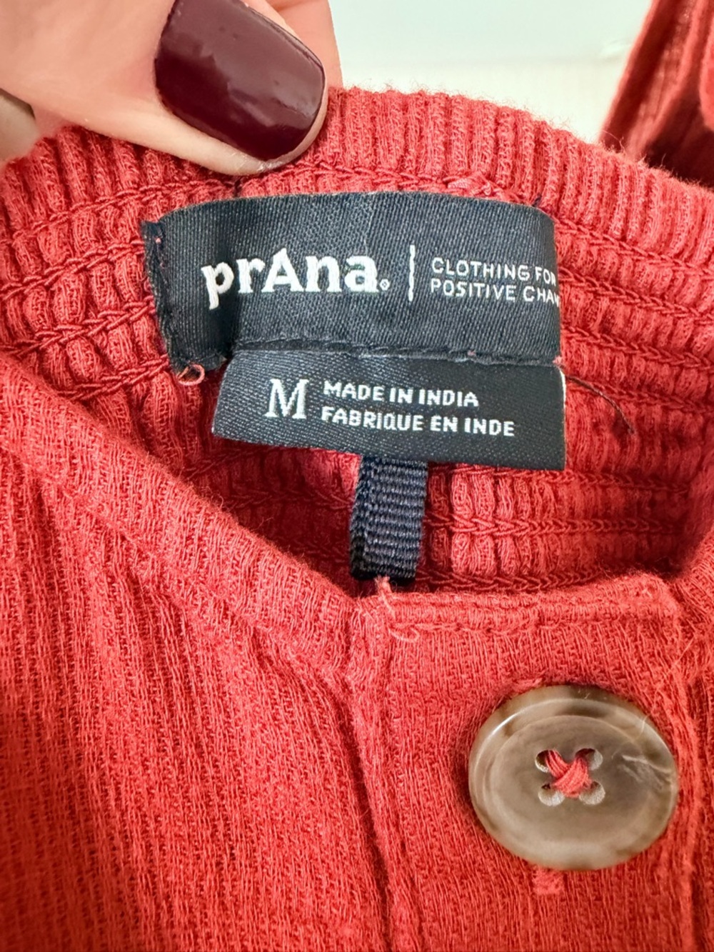 Prana Earthen Red Sleeveless Linen Jumpsuit - Picture 4 of 7